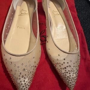 Christian Louboutin Jewlled Flats Size 9 1/2